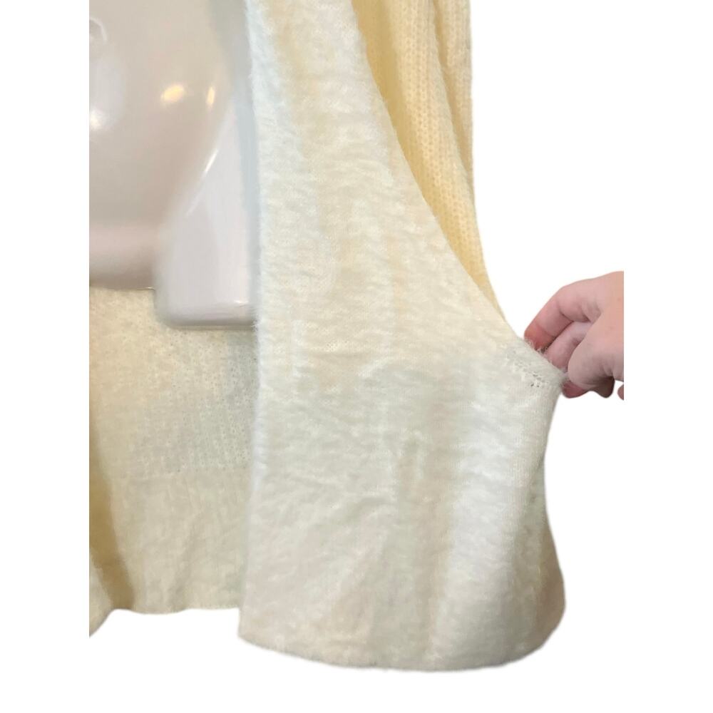 Marled Anthropologie Women's Cream Open Front Super Soft Cardigan Sweater Size S - Picture 8 of 11